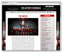 Death by China - movie Website design + Facebook & YouTube