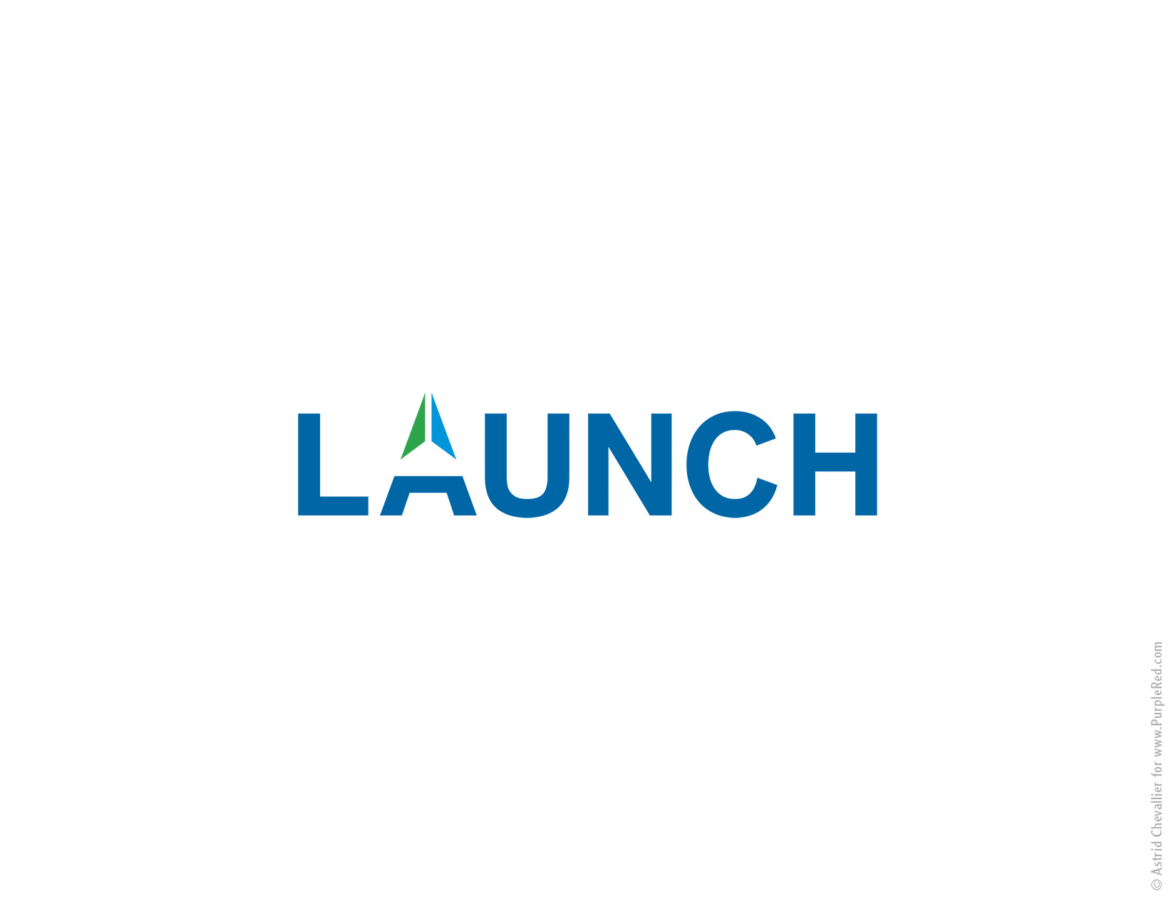 Launch Logo Design Process © Astrid Chevallier for Purple Red